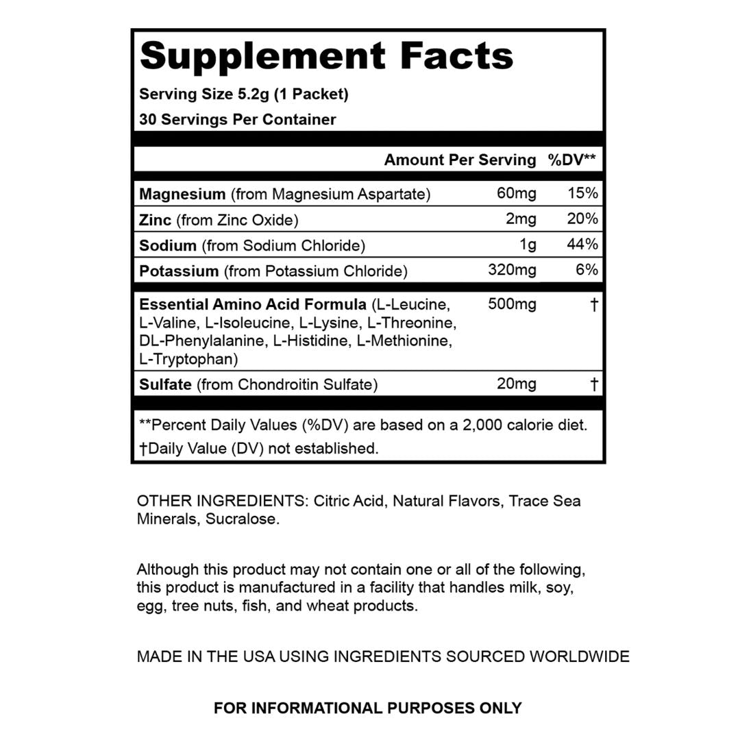 Hydration - Electrolytes + EAAs