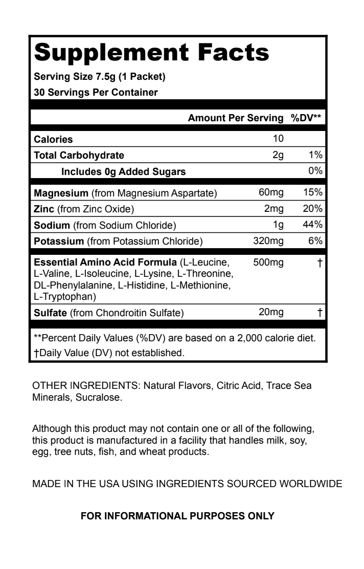 Hydration - Electrolytes + EAAs