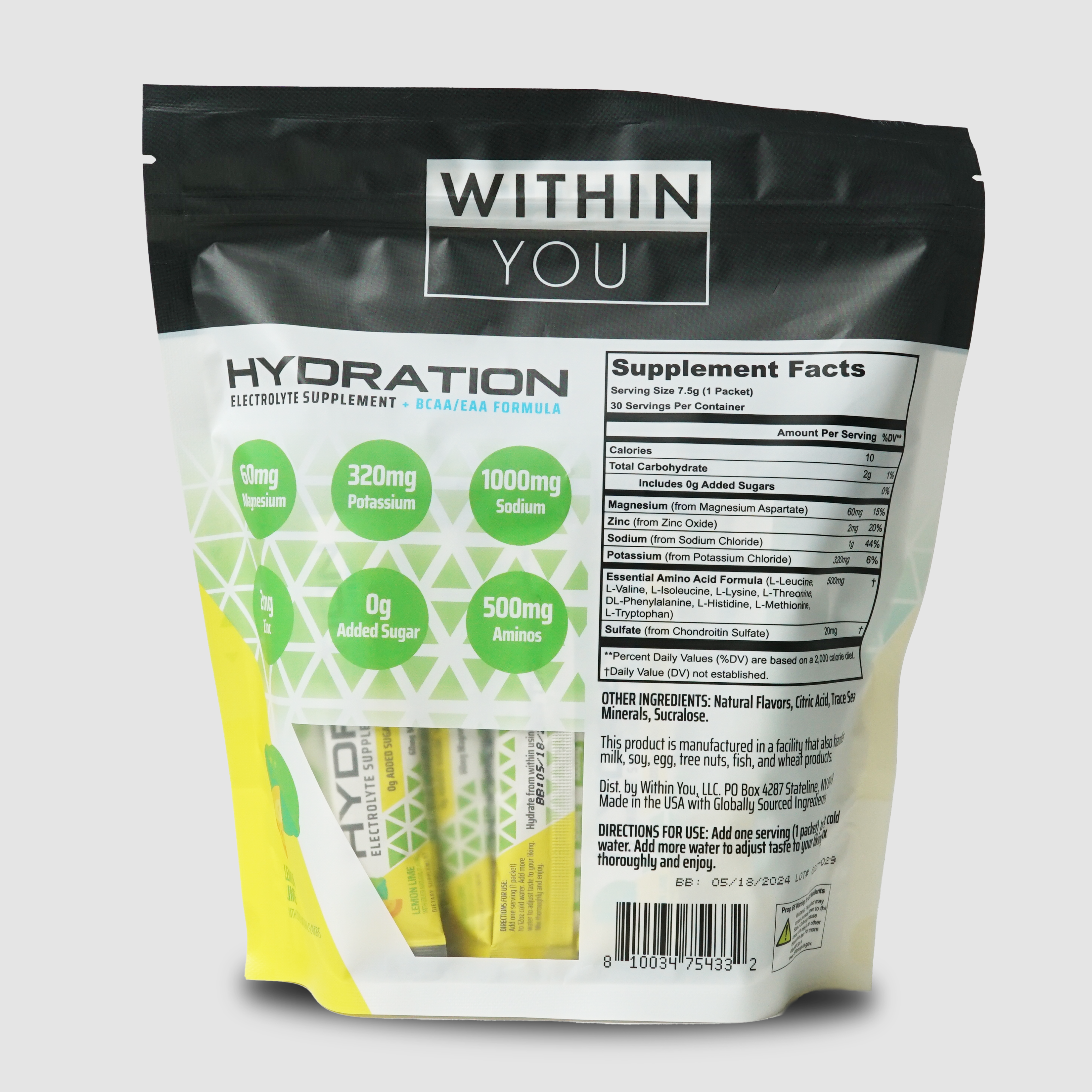 Hydration - Electrolytes + EAAs